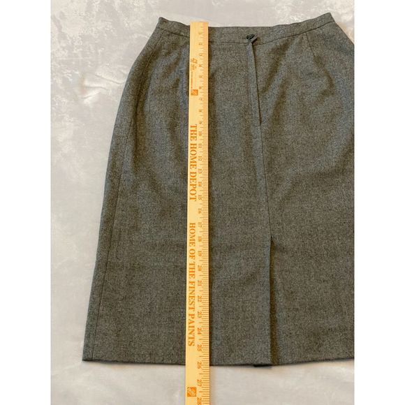 Dalton Pencil Skirt 100% Wool Shell Gray Size 12 Flawed - Picture 7 of 12
